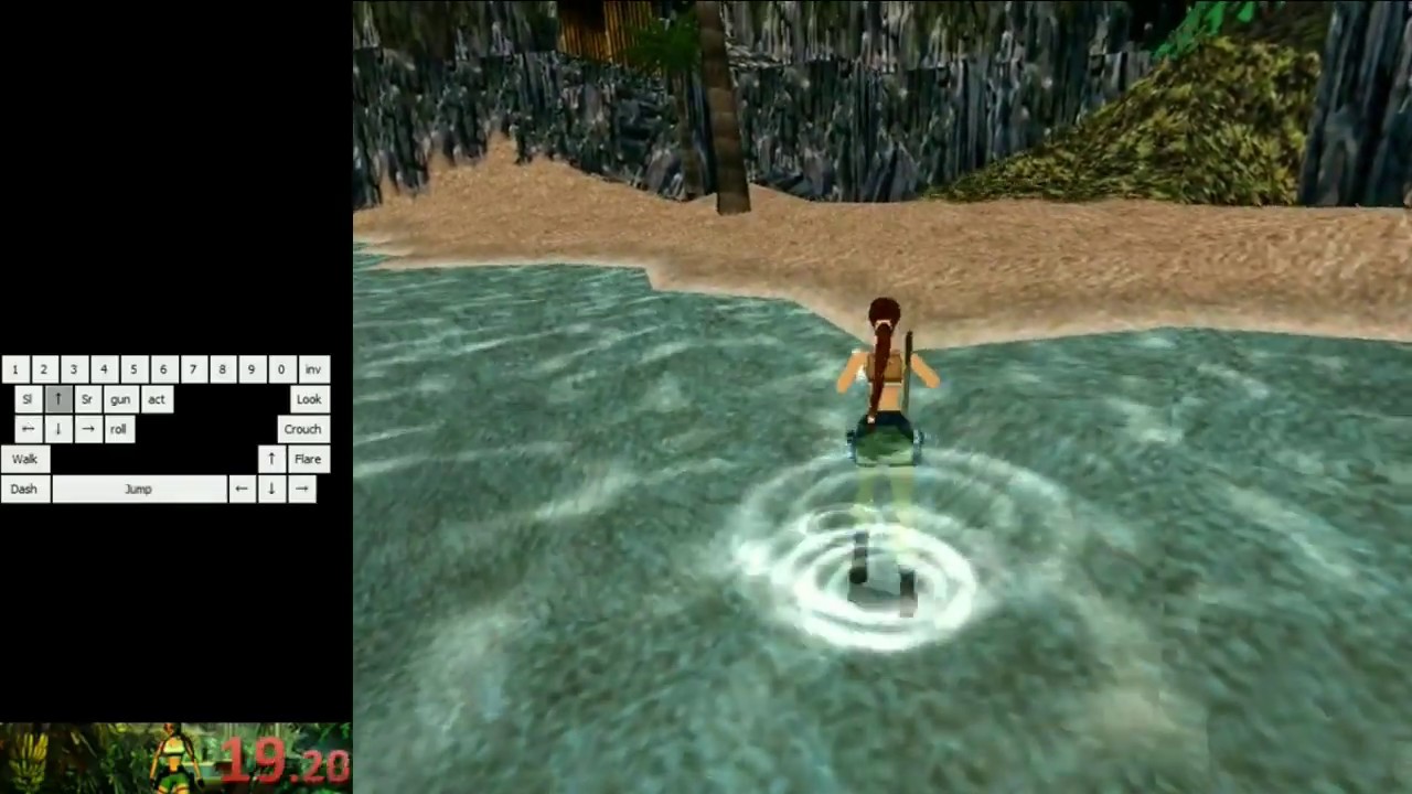Tomb Raider 3 Glitched Speedrun - Coastal Village 1.32.232 (RTA IL)
