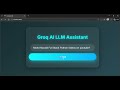 ⚡ Build a Groq-Powered LLM Chatbot in Django using LangChain &amp; LangSmith | AI Chat App Tutorial