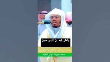 تلاوة خاشعة الشيخ ياسر الدوسري حالات واتس Quran