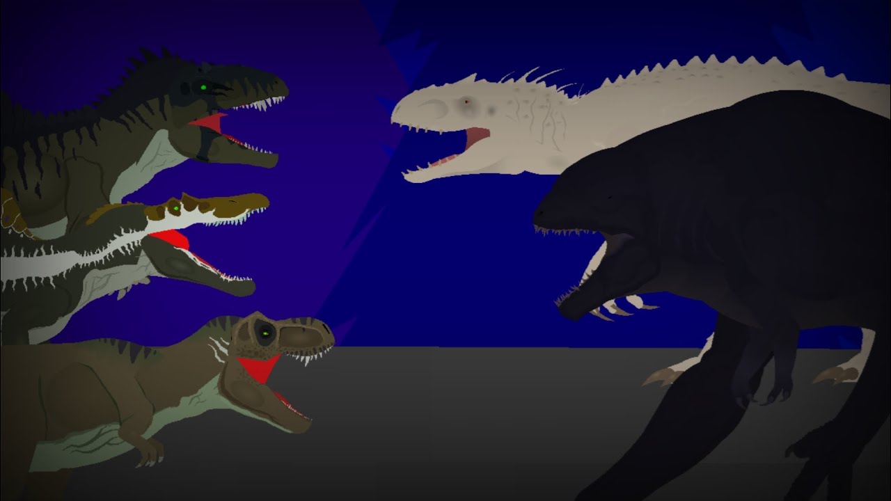 Giga, Rexy and Spino vs D-rex and indominus rex | Dino Battle 