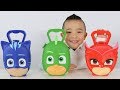 Pj masks opening fun with catboy gekko owelette and ckn toys