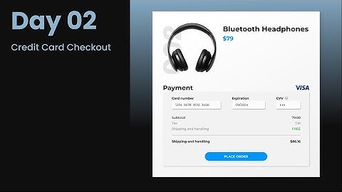 Daily UI Design Challenge | Day 2: Credit Card Checkout