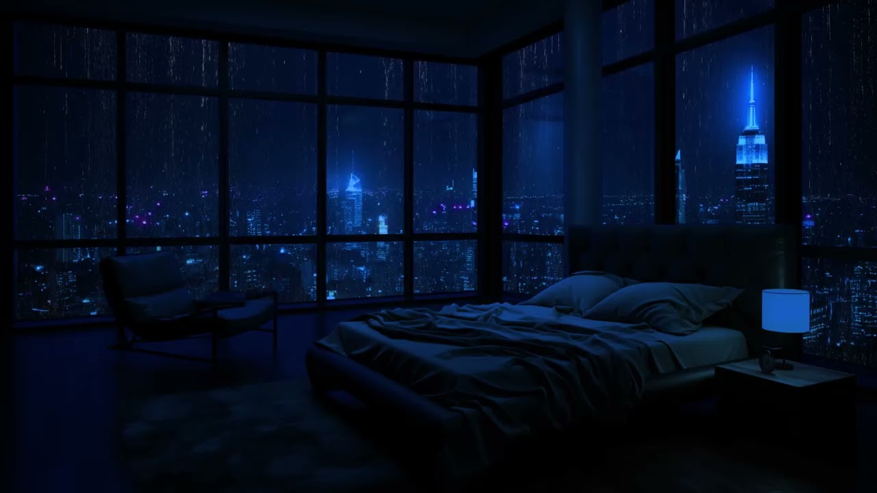 Instant Sleep with Urban Rain: 24-Hour Symphony of Relaxing Sounds 🌧️💤
