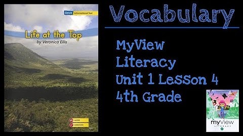 Life at the Top - Vocabulary - SAVVAS MyView Literacy - Unit 1 Lesson 4 - 4th Grade