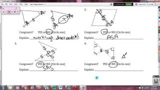 Unit 4 Day 2 - More Congruent Triangle