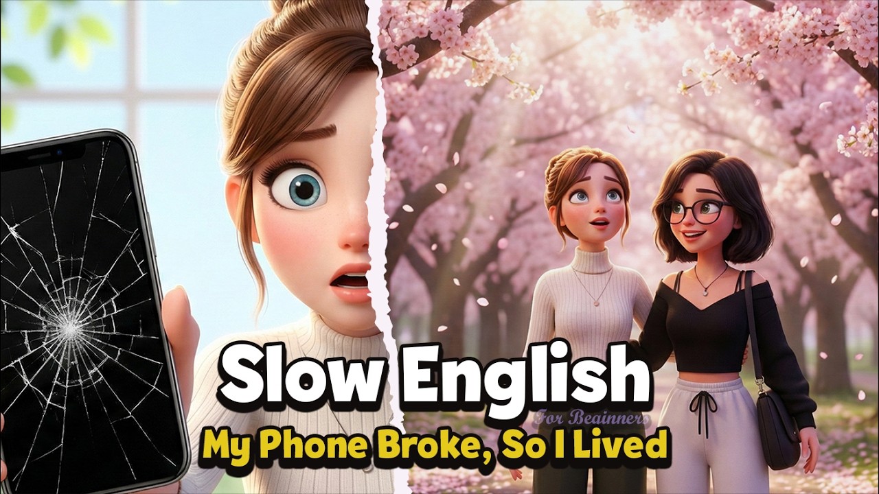 My Phone Broke… So I Learned Real Life English | Easy Listening Story (A1–A2 Level)