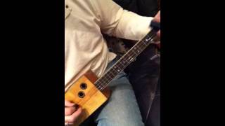 Cigar Box Guitar First tune on new Blind Buddha Guitar