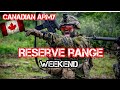 Canadian Army Reserve conducting a Range Weekend