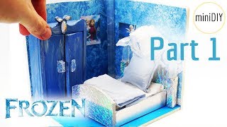 DIY Miniature Dollhouse Bedroom I FROZEN I Part 1 by miniDIY 10,326 views 6 years ago 2 minutes, 44 seconds