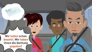Deutsch lernen A2, B1 / Tina und Daniel fliegen in die Ferien. / Teil 2 / Grammatik & Wortschatz