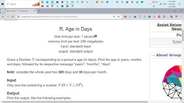 Codeforces  Sheet  1 Problem  R solving | Age in Days | Sheet  1 Problem   R problem solution,