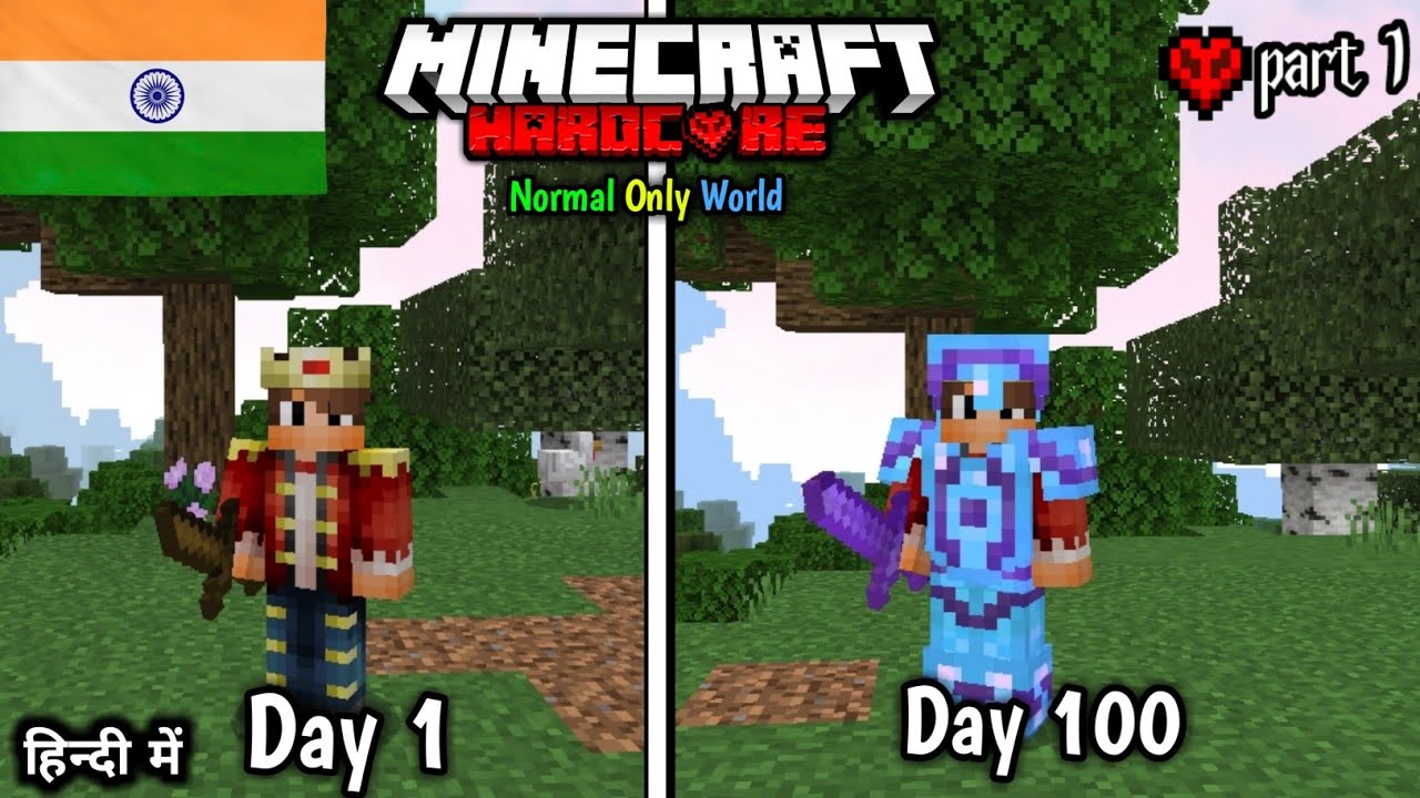 i Survived 100 Days Minecraft hardcore in MCPE ? SIMPLE ONLY WORLD ...