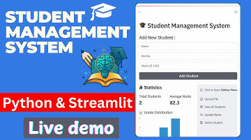 Portfolio Project: Student Management Web App Using Python & Streamlit 🔥