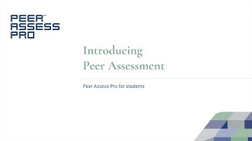 Peer assessment for students - Introduction and overview - OLD