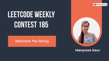 Reformat The String| Leetcode 1417| Leetcode Weekly 185| Java| Hindi