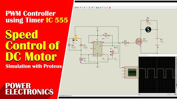 DC Motor Speed Controller using Timer IC 555 || Simulation with Proteus