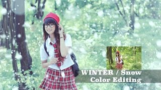 Photoshop Tutorial | WINTER SNOW and SOFT COLOR tone screenshot 4