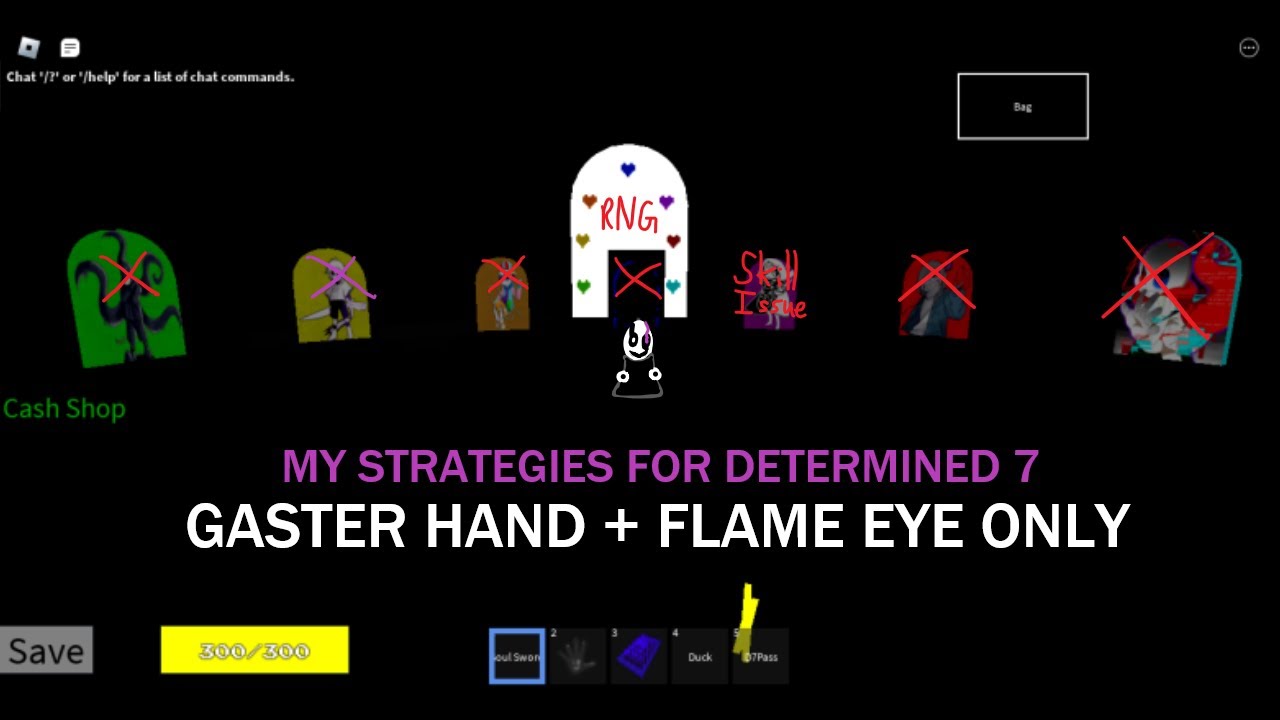UT3DBB: Determined 7 | Gaster Hand + Flame Eye Only Strategies I Used ...