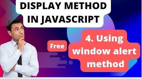 Javascript window alert method