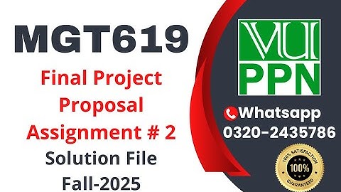 MGT619 Assignment 2 solution Project Proposal 2025 #mgt619 #proposal #project #2025