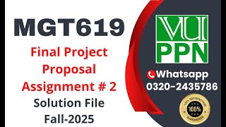 MGT619 Assignment 2 solution Project Proposal 2025 #mgt619 #proposal #project #2025