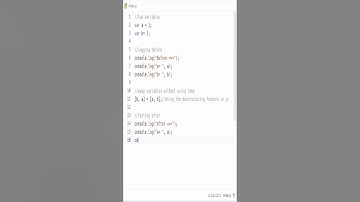 JavaScript: Swap Two Variables Without Temp