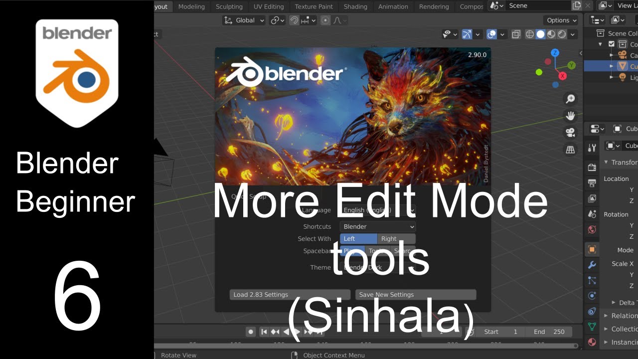 Blender beginner Sinhala Part 6 YouTube