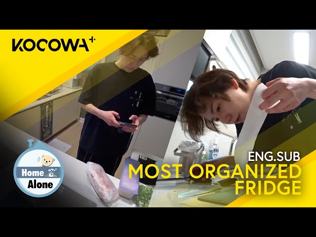 Kyuhyun Shows How He Keeps His Refrigerator Neat u0026 Organized  | Home Alone EP535 | KOCOWA+ class=