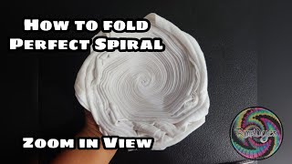 How to Fold Pleated spiral (2-6-12-24 pleating method) Tie dye tutorial.