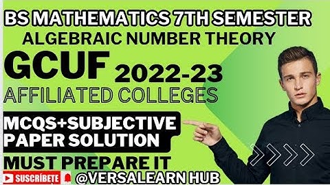 Algebraic Number Theory Affiliated paper Solution 2022-23||Past paper solution 2022-23#versalearnhub
