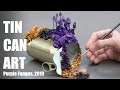 Polymer clay sculpture  purple fungus  time lapse