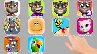 Talking Tom,Help Me Tricky Story,My Angela,Talking Juan,Talking Pierre,Cat Runner,Pou,My Tom screenshot 2