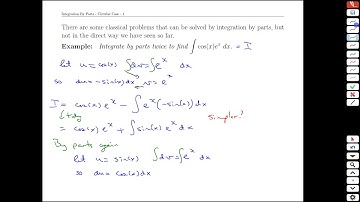 Unit 11-6 Integration By Parts - Circular Case - MATH 121