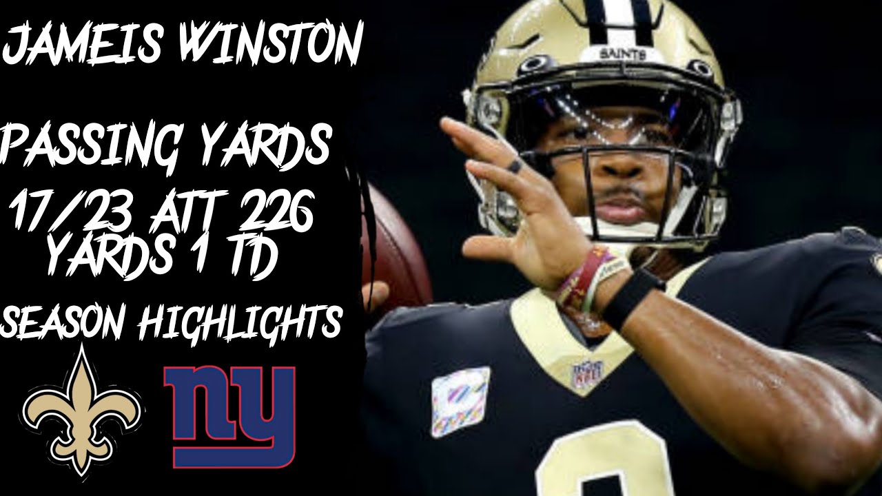 New Orleans Saints-Jameis Winston Vs New York Giants Week 4 Season Highlights