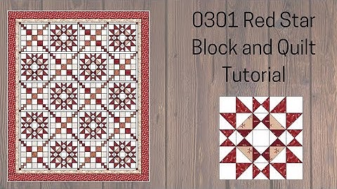 0301 Red Star Block and Quilt Tutorial | Block of the Day 2023 | Rotary Cutting | AccuQuilt