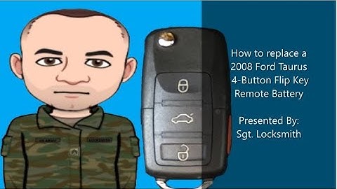 How to replace a 2008 Ford Taurus 4 Button Flip Key Remote Battery