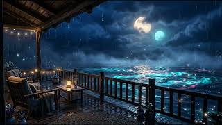 Rain Sounds for Sleep on an Alien Ocean World | Twin Moons Ambience (30 Min) #sleepmusic 