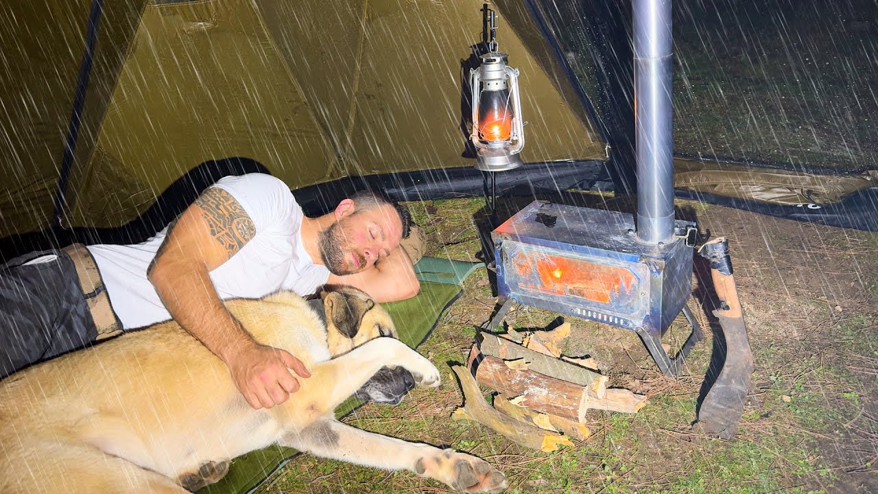 Кемпинг в палатке под проливным дождем во время грозы! - Кемпинг в условиях сильного дождя и ливня