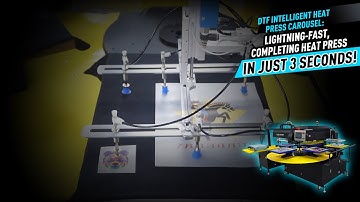 DTF Intelligent Heat Press Carousel: Lightning-Fast, Completing Heat Press in Just 3 Seconds!