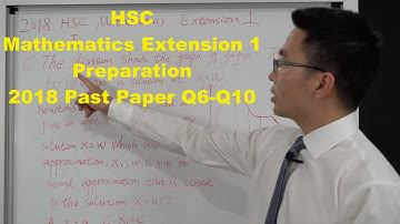 2018 HSC Mathematics Extension 1 Past Paper Question 6 to 10