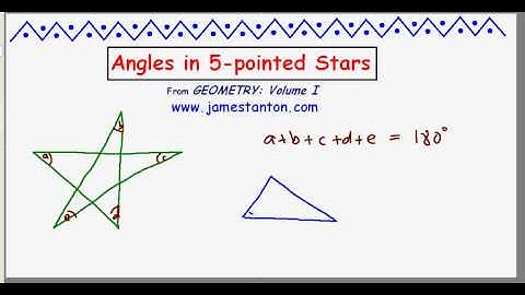 Angles in a 5-pointed Star (TANTON Mathematics)