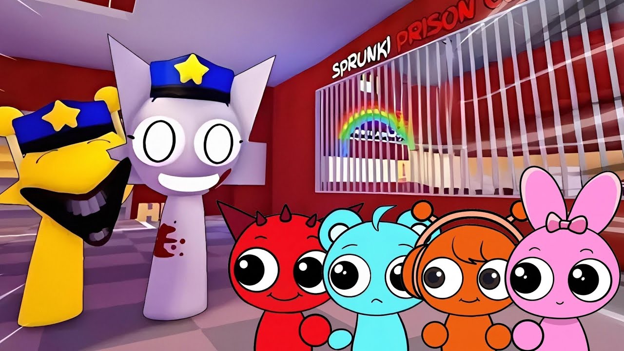 Sprunki Baby Raddy, Sky, Oren & Pinki Played Sprunki Phase 2 Prison ...