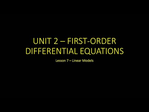 Differential Equations: Lesson