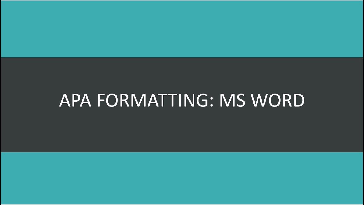 2016 apa format for microsoft word