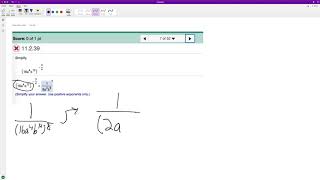 Simplify (16a^4b^12)^-3/4