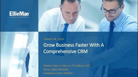 Ellie Mae Mortage Returns CRM