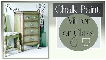 Paint Mirror with Chalk Paint | Chalk Paint Blending with Faded Stencil Effect and Glaze