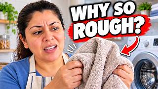 why your towels feel hard after washing