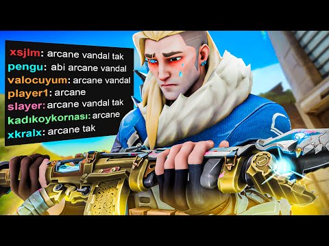 VALORANT AMA EN SEVMEDİĞİM SKİNLERLE OYNUYORUM