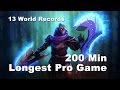 200 min longest pro game  cloud9 vs sfz dota 2